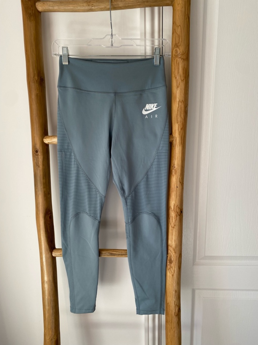 Nike Air Womens 7/8 All In Running High Waist Leggings Aviator Dusty Blue Small